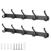 2 Pack Coat Rack Wall Mount,17.3 in Wall Hooks for Hanging, Coat Hanger Wall