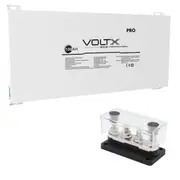 VoltX 12V 100Ah Blade Lithium Battery + Bus Bar M8 Power Distribution Terminal Block (4 GANG 300A Black)
