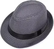 [SLEDEZ] Jazz Cap Men's Bowler Hat Jazz Hat Gentleman's Hat