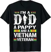 [VidiAmazing] Mens Im A Dad A Pappy and A Vietnam Veteran ds366 T-Shirt