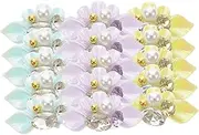WRITWAA 15Pcs Nail Charms Resin Flower Decor for Nails DIY Manicure Accessories Durable Rhinestones for Home Salon