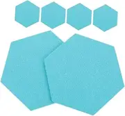 HOMSFOU 6pcs Felt Backdrop Wall Sticker Bulletin Board Picture Board Acoustic Panel Office Soundproofing Supplies Sound Absorbing Panel Sound Dampening Sky-Blue Felt