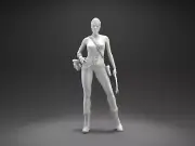 Lara Croft Girl Unpainted Unassembled Resin GK 3D printed Model Figure NSFW