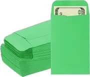 uxcell Money Envelope, 100 Pack 3.5" x 2.2" Cash Envelopes Money Holder Bags Budgeting Saving Challenge Letter for Gift Coins Checks Tickets Jewelry Passport Card, Deep Green