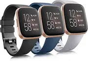 Tobfit Sport Bands Compatible with Fitbit Versa/Versa 2/Versa Lite/Versa SE, Soft TPU Wristbands Accessories for Women Men