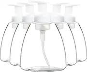 Youngever 5 Pack 350ML Plastic Foaming Soap Dispenser, Refillable Plastic Pump Bottles with Travel Lock for Hand Sanitizer (350ML)