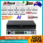 Dahua 32MP 32CH 16POE 8ePOE 4K NVR Wizsense ANPR Heat Map Acupink NVR5232-16P-EI