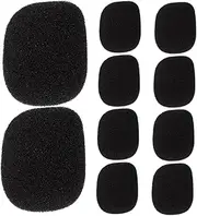WHAMVOX 10pcs Microphone Windscreen Covers Soft Sponge Mic Shields for Lapel Headset Microphones Easy Installation for Noisy Environments for Conferences Events