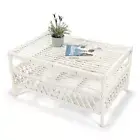 Square Coffee Table Natural Rattan, Wicker, Cane