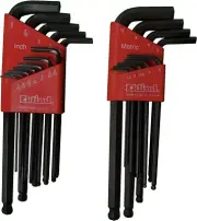 Eklind Tool 13221 Ball-Hex L-Key allen wrench Combo- Inch/Metric MADE IN AMERICA
