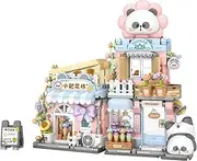 MEIEST Mini City Shop Street View Model Set for Building Blocks, Simulation Panda Architecture Collection, Particles Construction Building Brick Toy, Home Decor (Flower Shop)