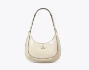 NWT Tory Burch Leather Robinson Spazzolato Convertible Crescent Bag