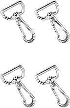 NRC&XRC Ring Square Eye Swivel Snap Hook, Stainless Steel 316 Quick Straping Hook Lobster Clasps Hiking Camping Carabiner Pet Chain