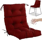 High Back Patio Chair Cushions 44x21 Waterproof Outdoor Chair Cushions with Ties Foldable Lawn Replacement Indoor Outdoor Back