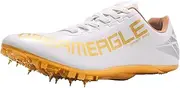 [SDEQA] Mens Track and Field Shoes with Spikes Lightweight Running Sports Shoes Anti-Slip for Athletic Sprint Jumping Training