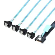 PCIE Slimline Mini SAS MCIO SFF-8654 4I 38P To 4X SATA 90Degree Hard Drive Cable
