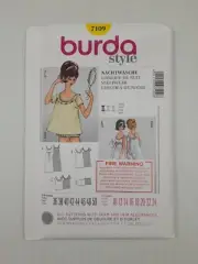 Burda Sewing Pattern 7109 Women's Sleepwear Pattern Size US 10-24 EUR 36-50 NEW