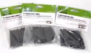 12ct FOCUS Foodservice 3" Slide On Black Shelf Label Holders FUTL3BK (3 sets 4)