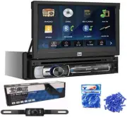 Dual XDVD600 7" Touchscreen LCD Single DIN Car Stereo Camera + Vinyl Butt