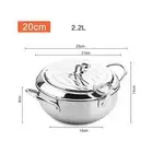 20/24cm Japanese Deep Frying Pot Stainless Steel Tempura Fryer Fry Pan Silver AU