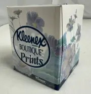 Vintage 80’s Kleenex Boutique Prints Facial Tissues Floral Box 95 2-ply Tissues