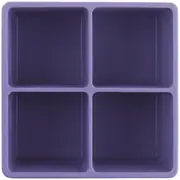 2PK Dexas 9.5cm Silicone Ice Tray XL Cube Maker Freezer Moulder Square Purple