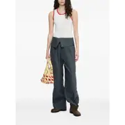 [Jw Anderson] Jw Anderson Wrap-front Pleated Trousers 8 UK GREY
