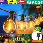 Retro Solar String Light Outdoor Xmas Garden LED Festoon Party Globe 20/10 Bulb