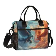Lunch Bag Women Insulated Lunch Box Wide-Open Lunch Tote Phoenix Fire Reusabl...