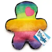 Grriggles Dog Plush Toy with Squeaker, Soft Rainbow Pride Pal, Squeaks, 10"