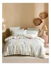 [Linen House] Geena Quilt Cover Set In Sky