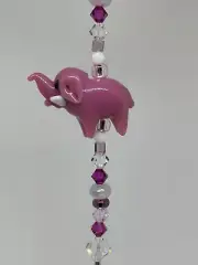 ELEPHANT 5 “ Suncatcher PINK Car Charm Made with Swarovski Crystals Sun Catcher