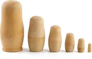 Koogel 6 Set Plain Nesting Dolls, Nesting Dolls DIY Kids Nesting Dolls Blank Nesting Dolls for Christmas Parent Child Activities DIY Enthusiasts