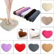 40x30cm Home Floor Soft Plush Flannel Carpet Memory Foam Bath Rug Heart Mat