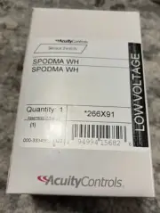NEW Acuity Controls SPODMA WH, 266X91, 1 Switch, Auto-On, Low Voltage, White