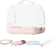 Bird Carrier | Portable Bird Carrier Backpack | Clear Transparent Pet Travel Bag | Breathable Removable Transport Carrier for Cockatiels, Parakeets, Lovebirds, and Conures