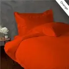 1000 TC EGYPTIAN COTTON BEDDING SET 4 PCs FLAT SHEET+DUVET COVER ORANGE COLOR