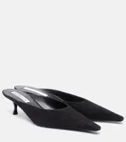 [Victoria Beckham] Victoria Beckham 45 suede mules AU 7 black