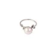 Freshwater Pearl Ring Leaf Women Ring 925 Sterling Silver Wedding Gift ring