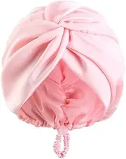 [Generic] Silk Satin Sleeping Bonnet for Women: Men Adjustable Curly Hair Braid Wrap Sleeping Bonnet Tie Elastic Drawstring Band