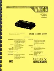 Sony Walkman WM-D6 Cassette Player SERVICE MANUAL