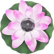 Happyyami Pond Lotus Lotus Flowers Pool Candles Lamp Realistic Lily Solar Pool Lights Lotus Lotus Solar Lights Outdoor Lotus Lights Purple Artificial Led Fish Tank Floating Lotus
