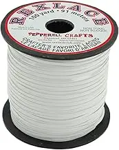 Pepperell, 3/32", White Rexlace Plastic Craft Lace