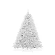 4.5FT White Spruce Realistic Artificial Holiday Christmas Tree with Metal Stand