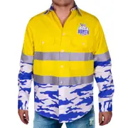 North Melbourne Kangaroos Camo Hi-Vis Work Shirt