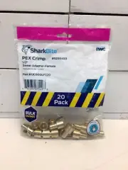SharkBite uc600lfz20 Pex Crimp 1/2" Sweat Adapter-Female 20Pk