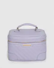 Purple Diag Quilt Cosmetic Case