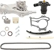 25200455 Fit for 2011-2015 Cruze 1.4L Timing Chain Kit Engine & Water Pump with Gasket & Coolant Thermostat Housing & Camshaft tensioner for Sonic Cruze Buick Encore Trax 1.4L L4 25192709 55565336