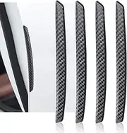 TOMALL 4 Pcs Car Door Anti-Collision Strip Door Edge Guards Anti-Rub Protector Trim Carbon Fiber Texture Car Door Corner Bumper Protector Anti-Scratch Universal for All Cars SUV (I)