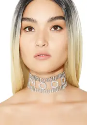 Ur So Complicated Rhinestone Choker